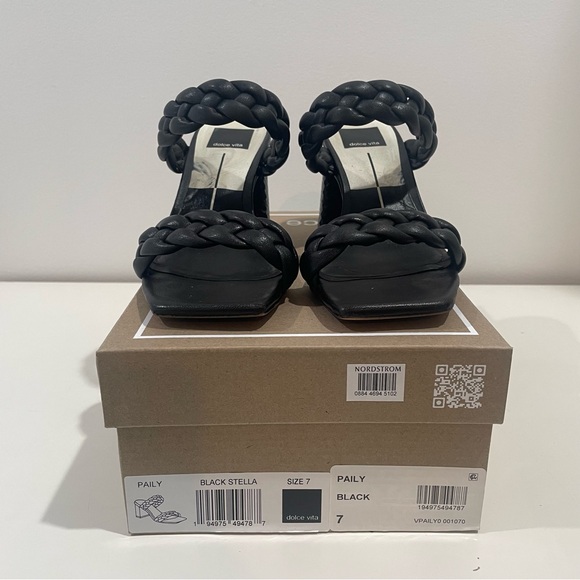 Dolce Vita PAILY Black Heels Braided Design - Picture 7 of 16